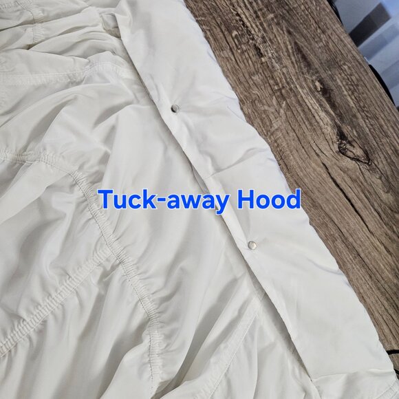 ATHLETA White Hooded Jacket Warm-up Size L - Picture 11 of 15